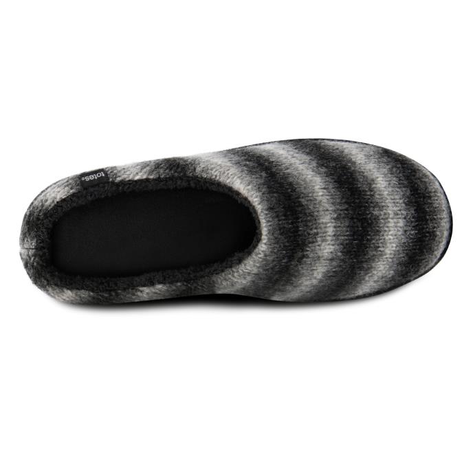 totes toasties® Mens Knitted Ombre Mule Slipper Grey Extra Image 5